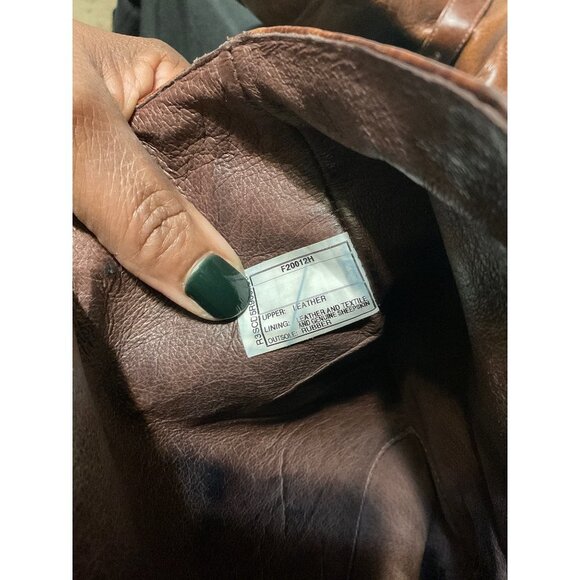 UGG Boots  Brown Leather Long Distressed sz. 7.5 - Picture 10 of 11